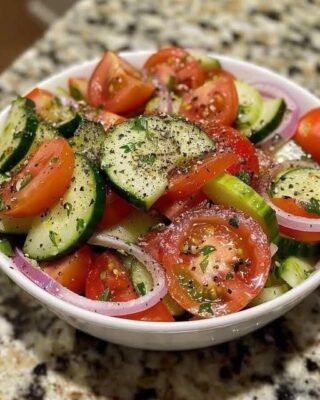 Marinated Cucumbers, Onions, and Tomatoes