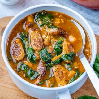 Smoked Sausage + Sweet Potato Soup