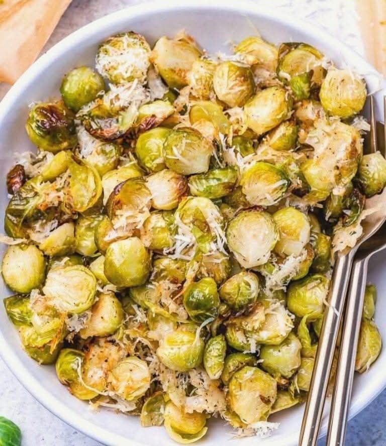 Parmesan & Pepper Roasted Brussels