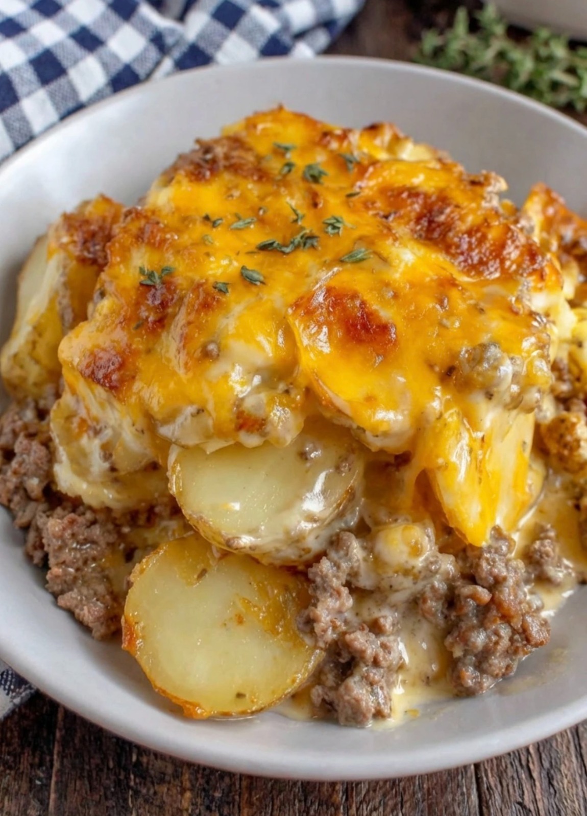 Cheesy Hamburger Potato Casserole
