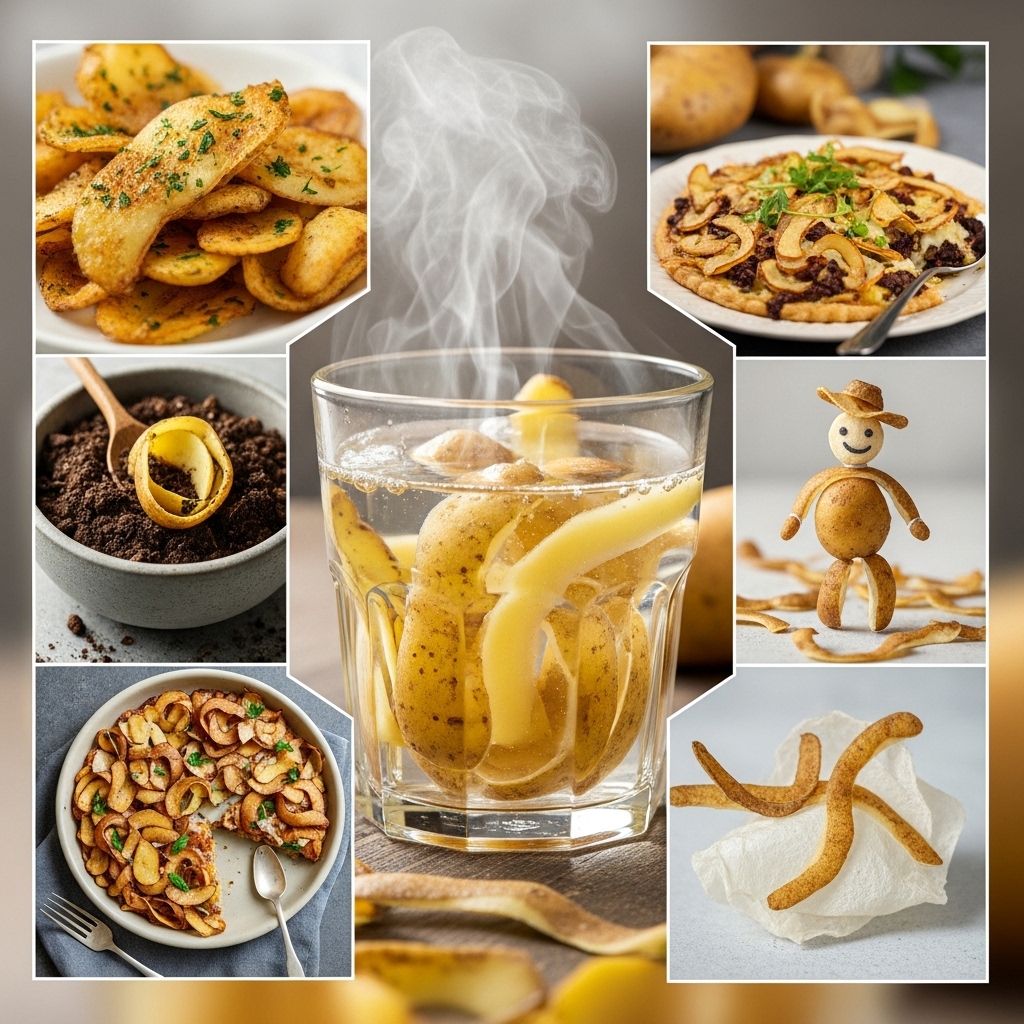 Potato peels, don’t throw them away: “they’re worth their weight in gold” | Put them in a glass of boiling water | You can do anything with them!