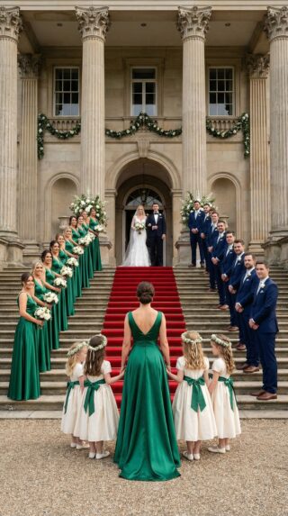 But when a limousine rolled up and three identical children stepped out, the groom dropped his glass…