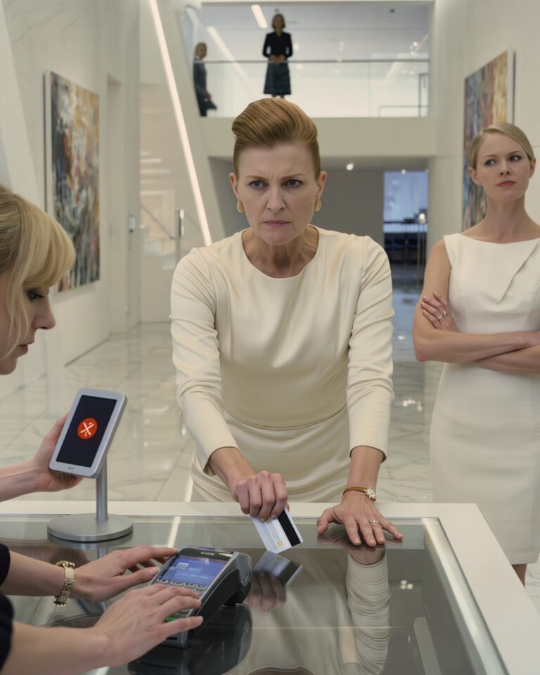 Run the card again,”my mother-in-law snapped, slamming my platinum on the gallery counter.