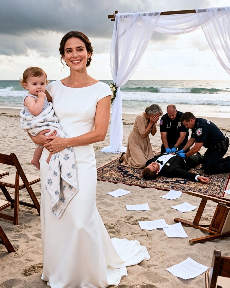 En la boda de mi hermana, me prohibieron sentarme con la familia porque era “madre soltera”. Mi madre se burló: “Tu hermana se casó con un director ejecutivo… a diferencia de ti, que solo nos traes vergüenza”. La ignoré y me concentré en mi hija, que acababa de derramar un poco de vino. Entonces mi padre estalló…