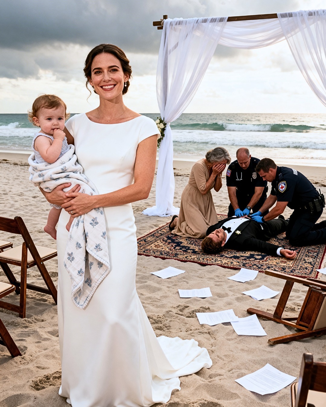 En la boda de mi hermana, me prohibieron sentarme con la familia porque era “madre soltera”. Mi madre se burló: “Tu hermana se casó con un director ejecutivo… a diferencia de ti, que solo nos traes vergüenza”. La ignoré y me concentré en mi hija, que acababa de derramar un poco de vino. Entonces mi padre estalló…