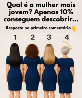 O que sua intuição diz? Você consegue descobrir a pessoa mais jovem? Apenas 10% conseguem