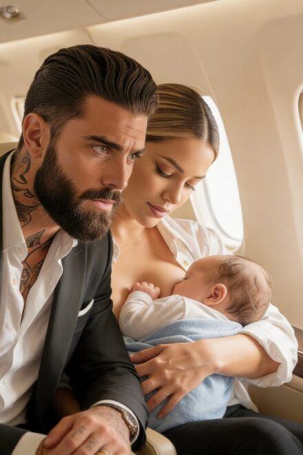 Bebé del JEFE de la MAFIA no dejaba de llorar en el avión – hasta que una MADRE SOLTERA lo vio…