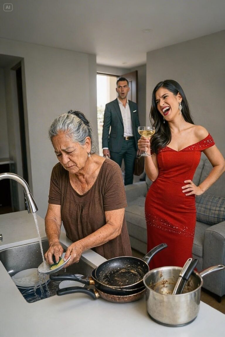 Millonario regresa temprano y encuentra a su esposa humillando a su madre…