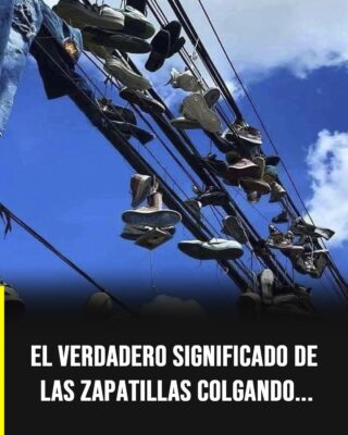 El verdadero significado de los zapatos colgados en los cables eléctricos