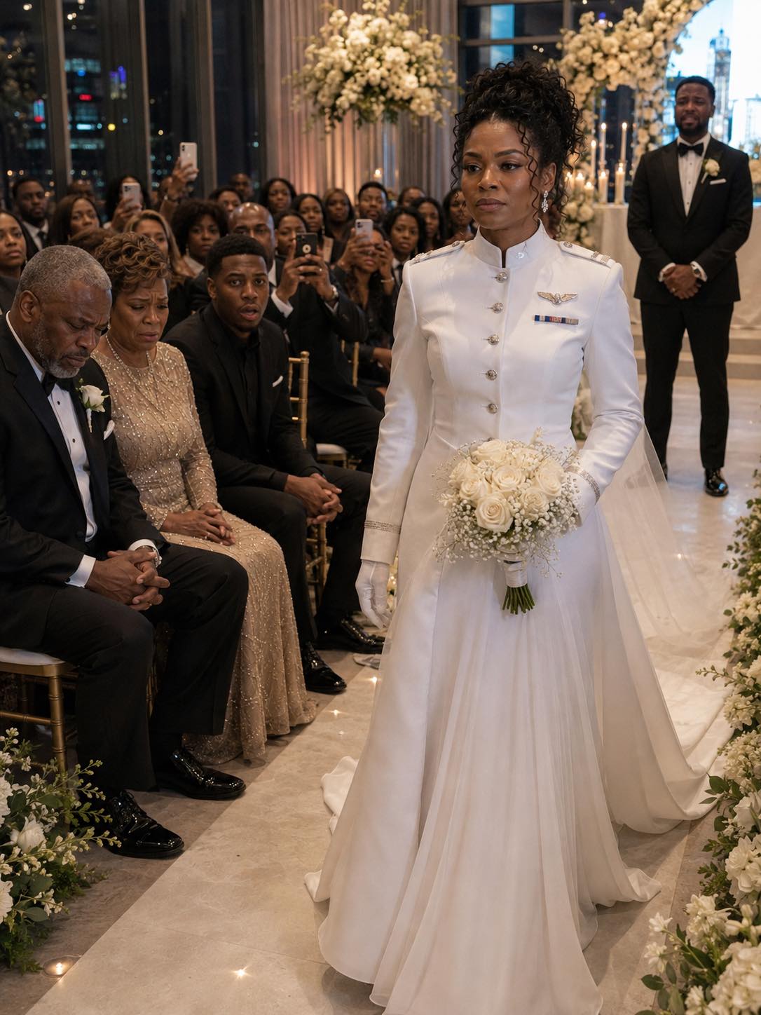 They destroyed her four wedding dresses hours before the wedding out of pure envy, but she arrived at the altar wearing something that made her own bl00d tremble with shame.