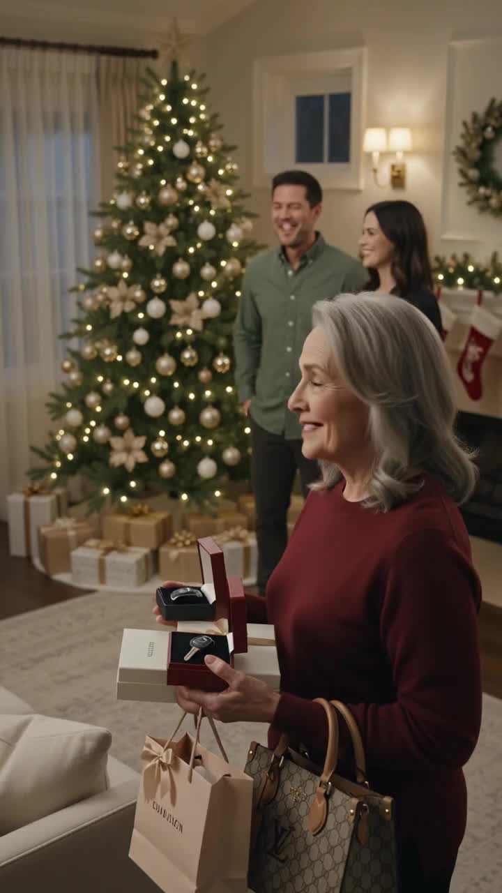 At Christmas, I gave my son a brand-new car and his wife a designer purse, thinking love still mattered. Then he smiled and said his wife wanted to “teach me a lesson,” so they had no gift for me.