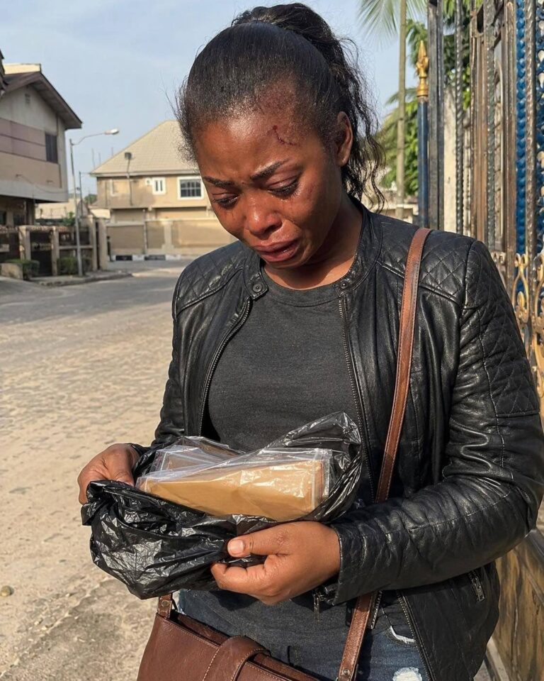 As I walked out of my in-laws’ house with nothing, my father-in-law handed me a trash bag and said, “Take this out on your way.” but when I opened
