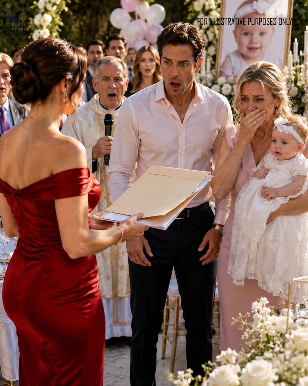 My husband told me he had to attend a client’s baby baptism. I followed him all the way to an estate in Asheville… and there, I saw my cousin cradling the infant in her arms.
