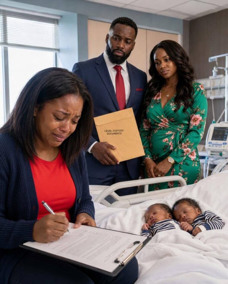 Three days after an emergency C-section, my husband arrived with his assistant to force me to sign the divorce papers so he could keep our t