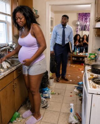 He came home at 10 P.M. and found his 8-MONTH PREGNANT WIFE WASHING DISHES ALONE while his family laughed in the living room … but after discovering they had THROWN AWAY HER MEDICATION, he looked at them and said, “Your comfortable life ends tonight” …