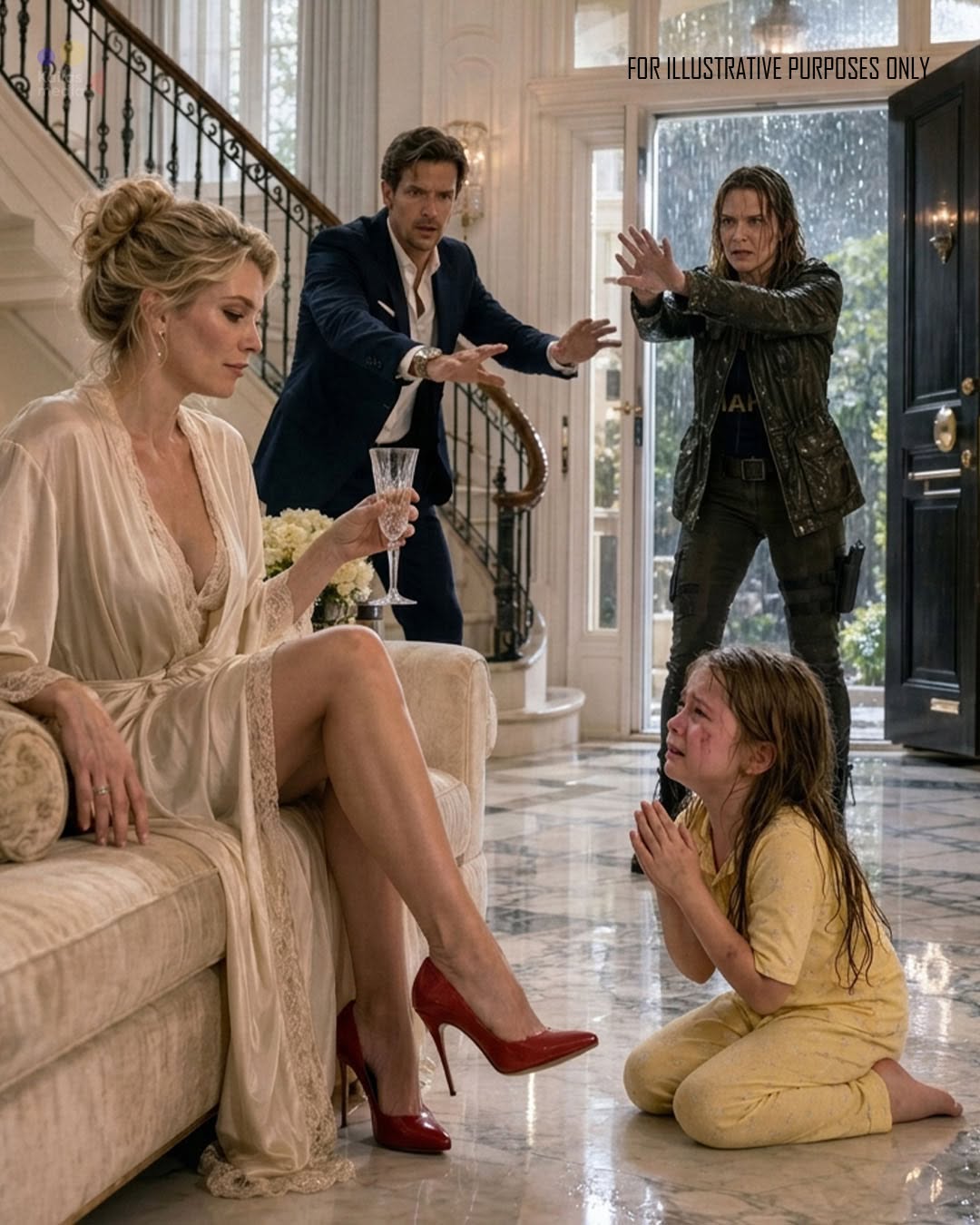 She Came Home From a Secret Mission to Find Her Daughter Kneeling — The Mistress Didn’t Know the Mother Owned Everything, Including Him and His Lies
