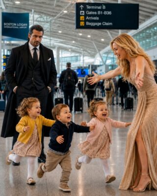 1He Told Me to Raise the Baby Alone—Eighteen Months Later, He Saw Three Toddlers at Boston Logan Airport and Realized What He Had Lost M1