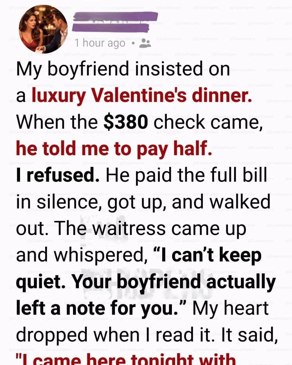 A Valentine’s Dinner That Revealed Everything: When a Test Destroyed Seven Years Together